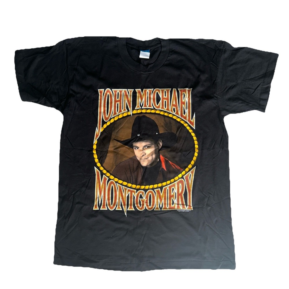 Vintage John Michael Montgomery T-Shirt 1993 Concert Tour Mens Size XL Black